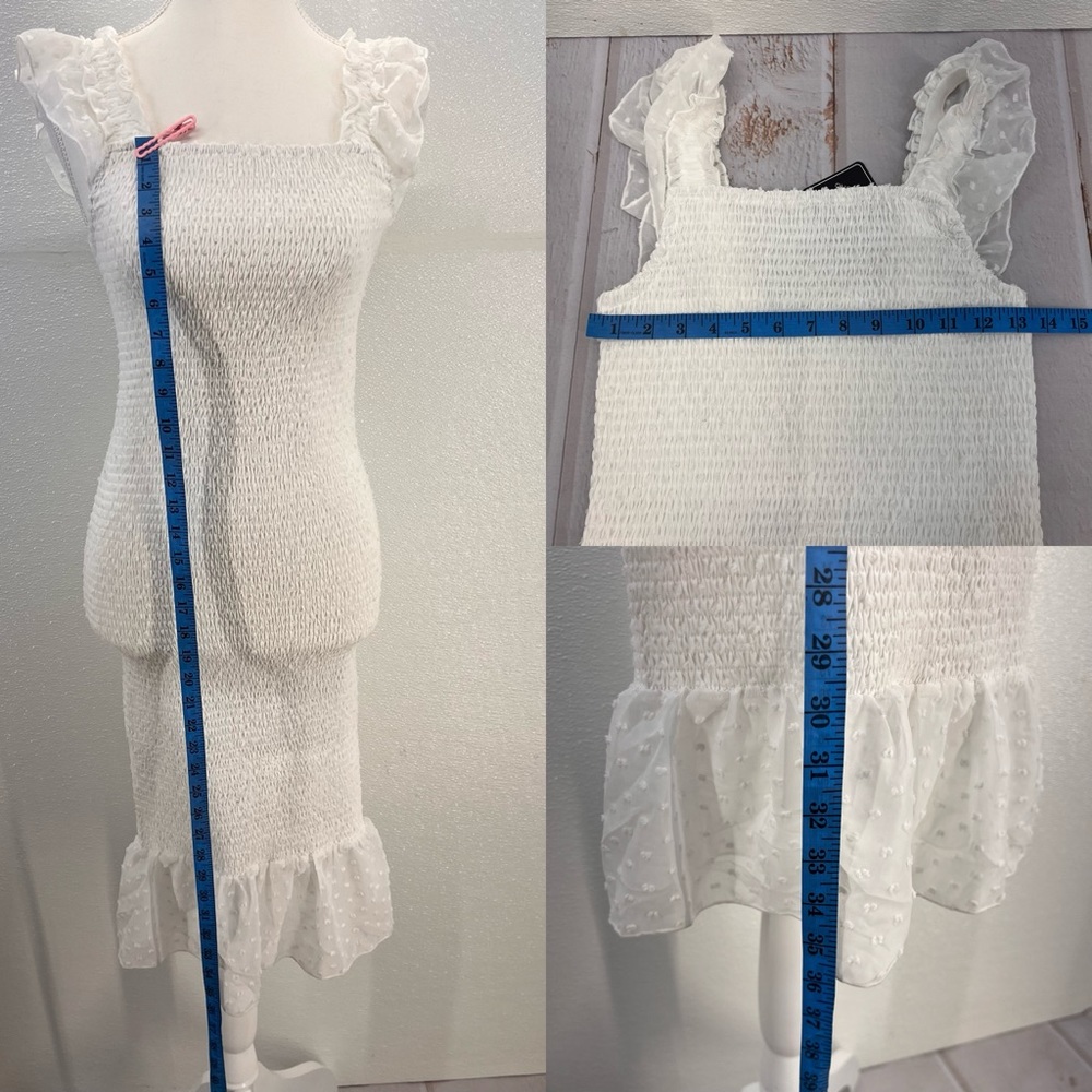 NWT Midi Dresses for Women - Backless Dress Square Neck Stretchy Ruched Fabric S - Picture 13 of 17